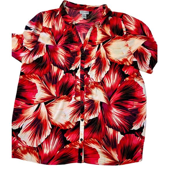 Catherines button up top EUC size 2X - Picture 1 of 5